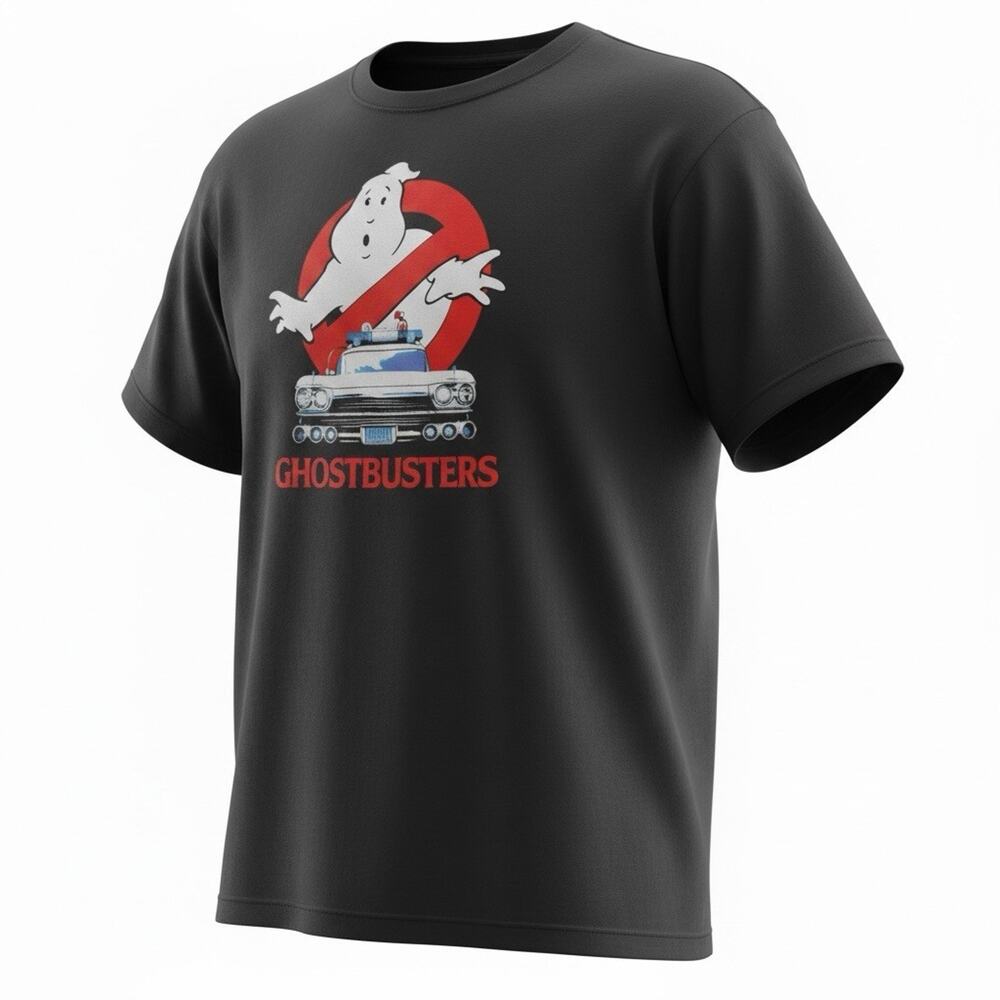 Ghostbusters Men's T-Shirt Size 2XL Short Sleeve Black Graphic Tee Movie